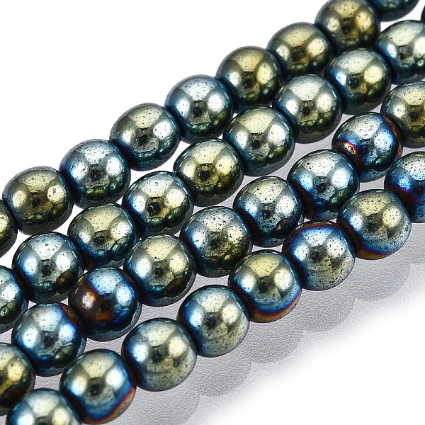 PandaHall Non-magnetic Synthetic Hematite Beads Strands, Grade A, Round, Green Plated, 4mm, Hole: 1mm, about 95~100pcs/strand, 15.5 inch..., Yellow
PandaHall Non-magnetic Synthetic Hematite Beads Strands, Grade A, Round, Green Plated, 4mm, Hole: 1mm, about 95~100pcs/strand, 15.5 inch..., Yellow