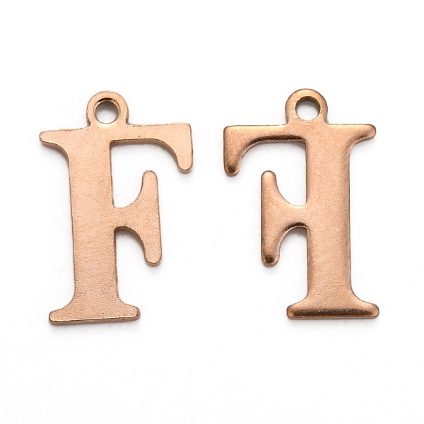 PandaHall Ion Plating(IP) 304 Stainless Steel Alphabet Charms, Rose Gold, Letter.F, 12x8x1mm, Hole: 1mm 304 Stainless Steel Letter F
PandaHall Ion Plating(IP) 304 Stainless Steel Alphabet Charms, Rose Gold, Letter.F, 12x8x1mm, Hole: 1mm 304 Stainless Steel Letter F
