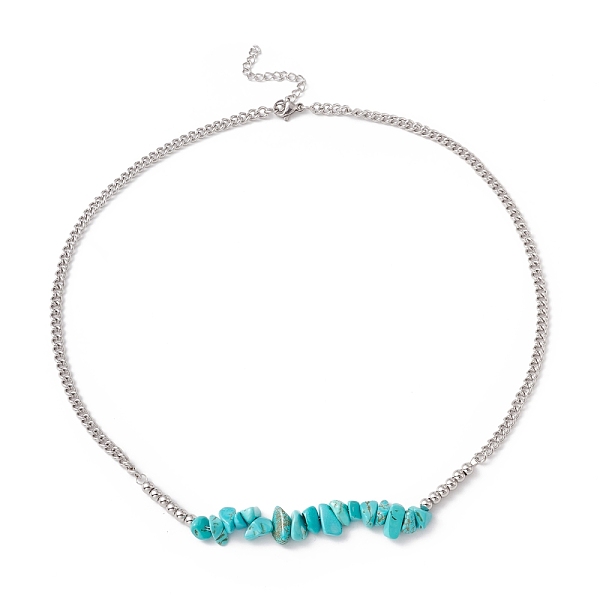 PandaHall Natural Turquoise Chips Pendant Necklace, 304 Stainless Steel Jewelry for Women, 17.72~17.91 inch(45~45.5cm) Natural Turquoise
PandaHall Natural Turquoise Chips Pendant Necklace, 304 Stainless Steel Jewelry for Women, 17.72~17.91 inch(45~45.5cm) Natural Turquoise
