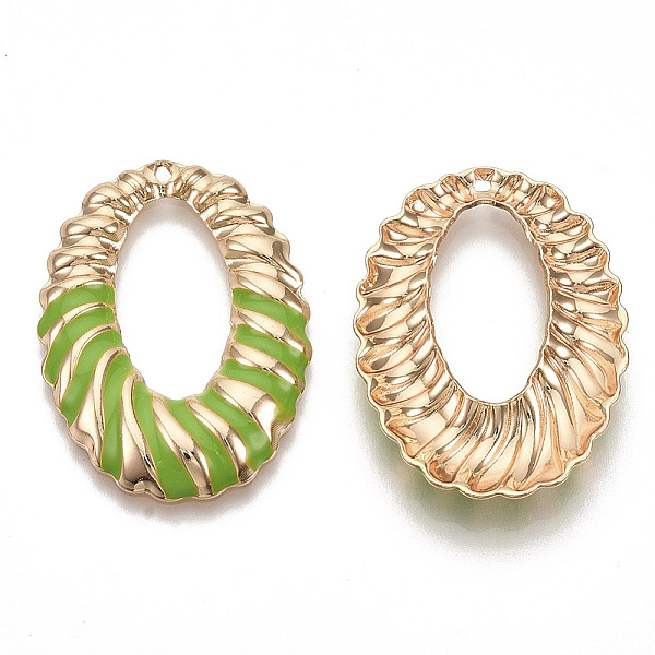 PandaHall Eco-Friendly Iron Enamel Pendants, Cadmium Free & Lead Free, Oval, Light Gold, Lime Green, 32x23.5x3mm, Hole: 1.5mm Iron+Enamel...
PandaHall Eco-Friendly Iron Enamel Pendants, Cadmium Free & Lead Free, Oval, Light Gold, Lime Green, 32x23.5x3mm, Hole: 1.5mm Iron+Enamel...