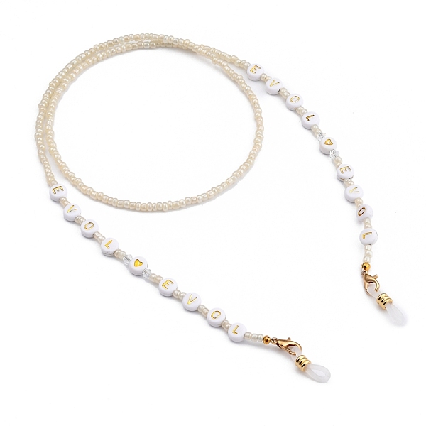 PandaHall Eyeglasses Chains, Neck Strap for Eyeglasses, with Glass Seed Beads, Plating Acrylic Beads, Glass Beads, Zinc Alloy Lobster Claw..., White
PandaHall Eyeglasses Chains, Neck Strap for Eyeglasses, with Glass Seed Beads, Plating Acrylic Beads, Glass Beads, Zinc Alloy Lobster Claw..., White