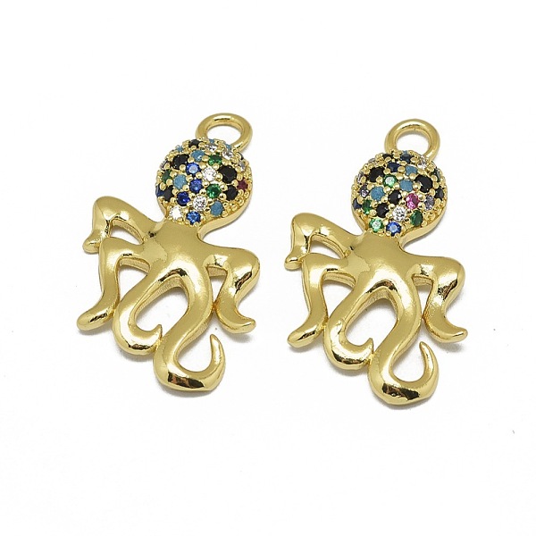 PandaHall Alloy Micro Pave Cubic Zirconia Pendants, Long-Lasting Plated, Octopus, Colorful, Golden, 28x18x4mm, Hole: 3mm Alloy+Cubic...
PandaHall Alloy Micro Pave Cubic Zirconia Pendants, Long-Lasting Plated, Octopus, Colorful, Golden, 28x18x4mm, Hole: 3mm Alloy+Cubic...