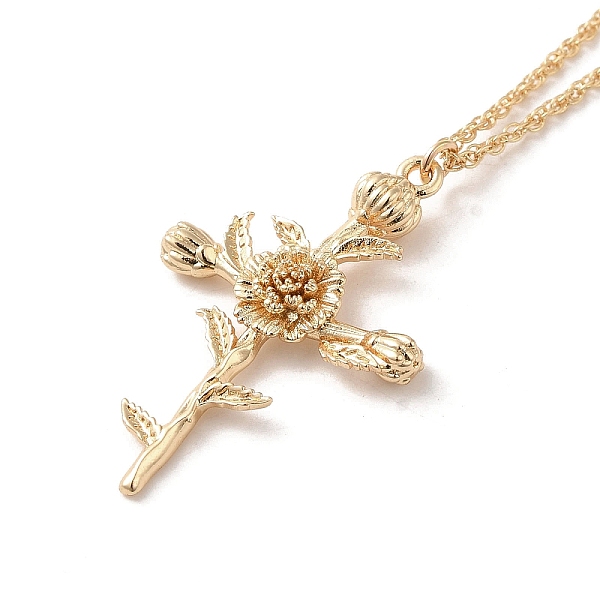 PandaHall 304 Stainless Steel Cross with Flower Pendant Necklaces for Women, Golden, 17.32 inch(44cm) 304 Stainless Steel Flower
PandaHall 304 Stainless Steel Cross with Flower Pendant Necklaces for Women, Golden, 17.32 inch(44cm) 304 Stainless Steel Flower