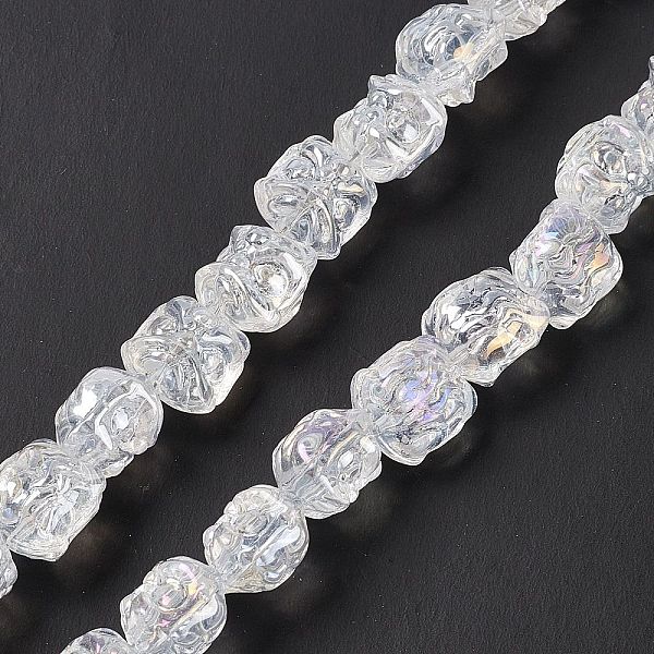 PandaHall Transparent AB Colored Plated Electroplate Glass Beads, Dancing Lion, Clear AB, 11.5~12x11.5x9.5mm, Hole: 1.2mm, about..., White
PandaHall Transparent AB Colored Plated Electroplate Glass Beads, Dancing Lion, Clear AB, 11.5~12x11.5x9.5mm, Hole: 1.2mm, about..., White