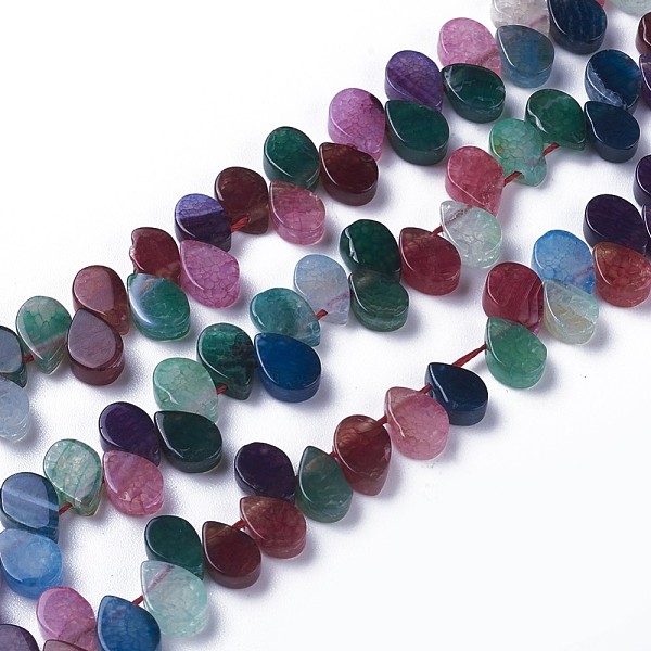 PandaHall Dyed Natural Agate Beads Strands, Top Drilled Beads, Teardrop, Colorful, 7.5~8x5~5.5x2.5~3mm, Hole: 1mm, about 112pcs/strand, 15.3...
PandaHall Dyed Natural Agate Beads Strands, Top Drilled Beads, Teardrop, Colorful, 7.5~8x5~5.5x2.5~3mm, Hole: 1mm, about 112pcs/strand, 15.3...