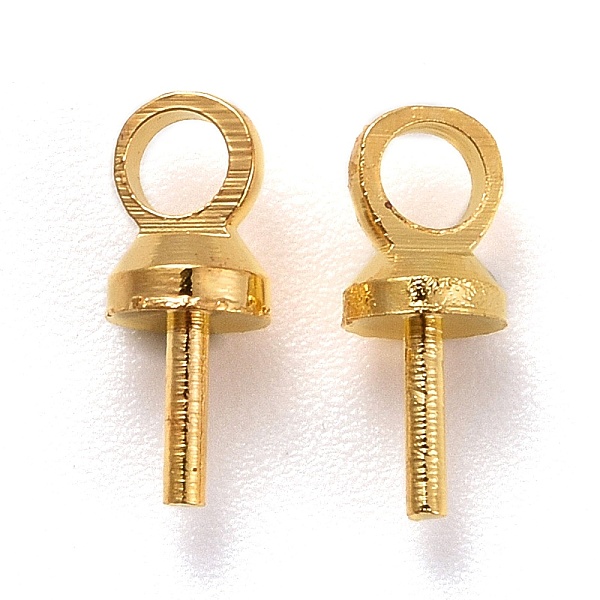 PandaHall Brass Cup Peg Bails Pendants, For Half Drilled Bead, Golden, 7x3mm, Hole: 1.5mm, Pin: 0.5mm, 100pcs/bag Brass
PandaHall Brass Cup Peg Bails Pendants, For Half Drilled Bead, Golden, 7x3mm, Hole: 1.5mm, Pin: 0.5mm, 100pcs/bag Brass