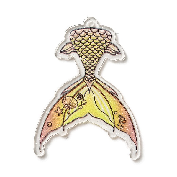 PandaHall Printed Transparent Acrylic Pendants, Mermaid Tails, Gold, 57x42x2mm, Hole: 2mm Acrylic Others Gold
PandaHall Printed Transparent Acrylic Pendants, Mermaid Tails, Gold, 57x42x2mm, Hole: 2mm Acrylic Others Gold