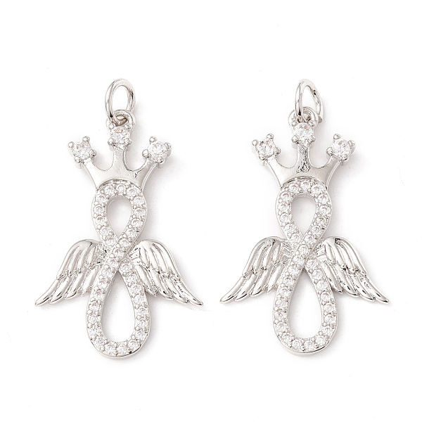 PandaHall Brass Micro Pave Clear Cubic Zirconia Pendants, with Jump Rings, Cadmium Free & Lead Free, Long-Lasting Plated, Infinity with...
PandaHall Brass Micro Pave Clear Cubic Zirconia Pendants, with Jump Rings, Cadmium Free & Lead Free, Long-Lasting Plated, Infinity with...