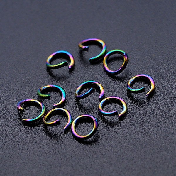 PandaHall Ion Plating(IP) 201 Stainless Steel Jump Rings, Round Ring, Open Jump Rings, Rainbow Color, 21 Gauge, 4x0.7mm, Inner Diameter...
PandaHall Ion Plating(IP) 201 Stainless Steel Jump Rings, Round Ring, Open Jump Rings, Rainbow Color, 21 Gauge, 4x0.7mm, Inner Diameter...