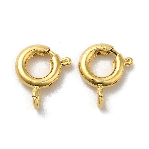 PandaHall Brass Spring Ring Clasps, Ring, Real 18K Gold Plated, 10x8x3mm, Hole: 1.6mm Brass
PandaHall Brass Spring Ring Clasps, Ring, Real 18K Gold Plated, 10x8x3mm, Hole: 1.6mm Brass
