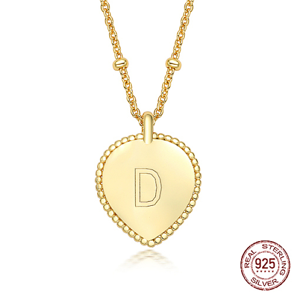 PandaHall 925 Sterling Silver Satellite Chains Pendant Necklaces, Heart, Golden, Letter D, 15.75 inch(40cm) Sterling Silver Letter D
PandaHall 925 Sterling Silver Satellite Chains Pendant Necklaces, Heart, Golden, Letter D, 15.75 inch(40cm) Sterling Silver Letter D