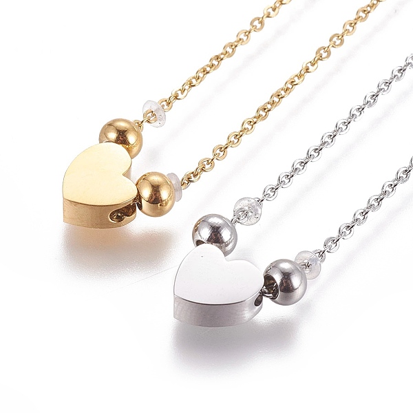 PandaHall 304 Stainless Steel Pendant Necklaces, Heart, Mixed Color, 15.94 inch(40.5cm), 1.7mm 304 Stainless Steel
PandaHall 304 Stainless Steel Pendant Necklaces, Heart, Mixed Color, 15.94 inch(40.5cm), 1.7mm 304 Stainless Steel