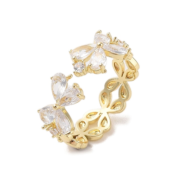 PandaHall Brass Micro Pave Cubic Zirconia Open Cuff Rings, Bowknot, Golden, US Size 7 1/2(17.7mm) Brass+Cubic Zirconia Bowknot
PandaHall Brass Micro Pave Cubic Zirconia Open Cuff Rings, Bowknot, Golden, US Size 7 1/2(17.7mm) Brass+Cubic Zirconia Bowknot