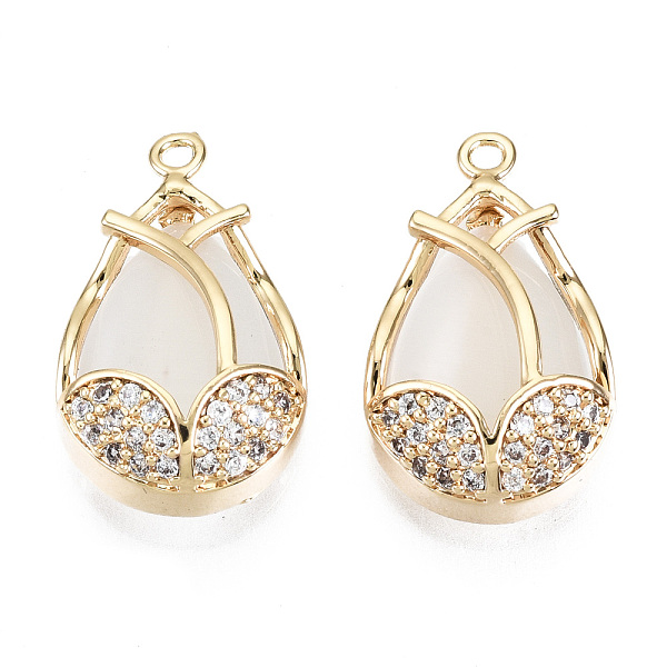PandaHall Brass Micro Pave Clear Cubic Zirconia Pendants, Nickel Free, Teardrop, Real 18K Gold Plated, 19.5x12x6mm, Hole: 1.2mm Brass+Cubic...
PandaHall Brass Micro Pave Clear Cubic Zirconia Pendants, Nickel Free, Teardrop, Real 18K Gold Plated, 19.5x12x6mm, Hole: 1.2mm Brass+Cubic...