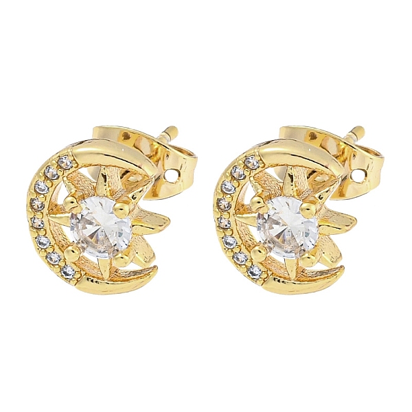 PandaHall Brass Micro Pave Cubic Zirconia Ear Studs, Moon, 10x9mm Brass Moon Clear
PandaHall Brass Micro Pave Cubic Zirconia Ear Studs, Moon, 10x9mm Brass Moon Clear