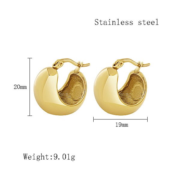 PandaHall Stainless Steel Hoop Earrings for Women, Real 18K Gold Plated, Thick Hoop Earrings, Oval, 20x19mm Stainless Steel Oval
PandaHall Stainless Steel Hoop Earrings for Women, Real 18K Gold Plated, Thick Hoop Earrings, Oval, 20x19mm Stainless Steel Oval