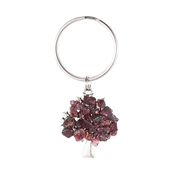 PandaHall Chip Natural Garnet Keychain, with Antique Silver Plated Alloy Pendants and 316 Surgical Stainless Steel Split Key Rings, Tree...
PandaHall Chip Natural Garnet Keychain, with Antique Silver Plated Alloy Pendants and 316 Surgical Stainless Steel Split Key Rings, Tree...
