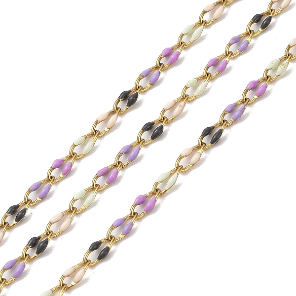 PandaHall Ion Plating(IP) 304 Stainless Steel Enamel Link Chain, with Spool, Soldered, Mixed Color, 9x3.8x2mm 304 Stainless Steel Multicolor
PandaHall Ion Plating(IP) 304 Stainless Steel Enamel Link Chain, with Spool, Soldered, Mixed Color, 9x3.8x2mm 304 Stainless Steel Multicolor