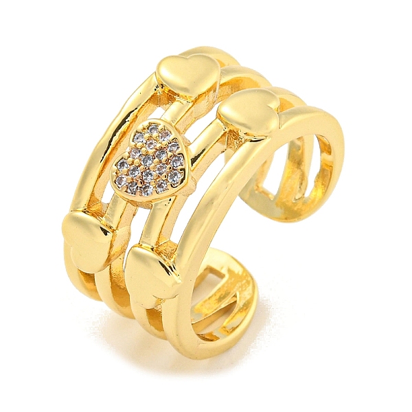 PandaHall Brass Micro Pave Clear Cubic Zirconia Heart Open Cuff Ring for Women, Real 18K Gold Plated, 11mm, Adjustable Brass+Cubic Zirconia...
PandaHall Brass Micro Pave Clear Cubic Zirconia Heart Open Cuff Ring for Women, Real 18K Gold Plated, 11mm, Adjustable Brass+Cubic Zirconia...
