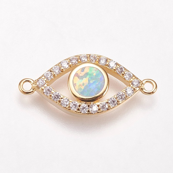 PandaHall Brass Micro Pave Cubic Zirconia Links, with Synthetic Opal, Eye, Golden, Champagne Yellow, 9x20x3mm, Hole: 1mm Brass+Cubic...
PandaHall Brass Micro Pave Cubic Zirconia Links, with Synthetic Opal, Eye, Golden, Champagne Yellow, 9x20x3mm, Hole: 1mm Brass+Cubic...