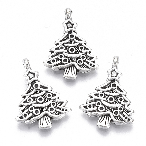 PandaHall Tibetan Style Alloy Pendants, Lead Free & Cadmium Free, Christmas Theme, Christmas Tree, Antique Silver, 24x17.5x4.5mm, Hole...
PandaHall Tibetan Style Alloy Pendants, Lead Free & Cadmium Free, Christmas Theme, Christmas Tree, Antique Silver, 24x17.5x4.5mm, Hole...