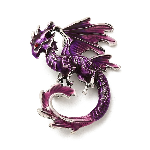 PandaHall Dragon Enamel Pin Brooches, Antique Silver Alloy Rhinestone Badge for Backpack Clothes, Purple, 56x41x17mm, Hole: 5x3.5mm...
PandaHall Dragon Enamel Pin Brooches, Antique Silver Alloy Rhinestone Badge for Backpack Clothes, Purple, 56x41x17mm, Hole: 5x3.5mm...