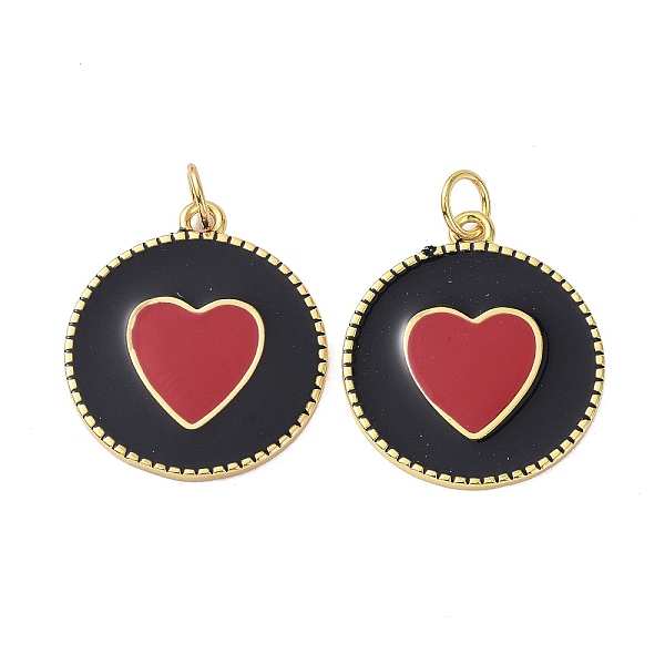 PandaHall Brass Enamel Pendants, Real 18K Gold Plated, Long-Lasting Plated, Lead Free & Nickel Free & Cadmium Free, Flat Round with Heart..., Black
PandaHall Brass Enamel Pendants, Real 18K Gold Plated, Long-Lasting Plated, Lead Free & Nickel Free & Cadmium Free, Flat Round with Heart..., Black