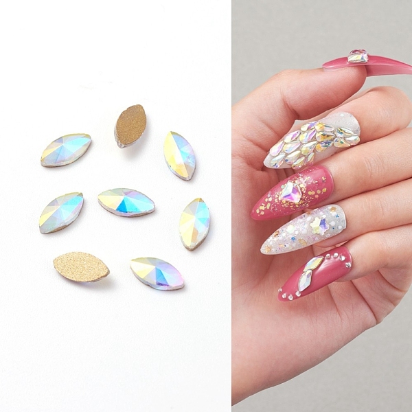 PandaHall Glass Rhinestone Nail Art Decoration Accessories, Horse Eye, Crystal AB, 6x3x1.5mm, 15pcs/bag Glass Horse Eye Clear
PandaHall Glass Rhinestone Nail Art Decoration Accessories, Horse Eye, Crystal AB, 6x3x1.5mm, 15pcs/bag Glass Horse Eye Clear