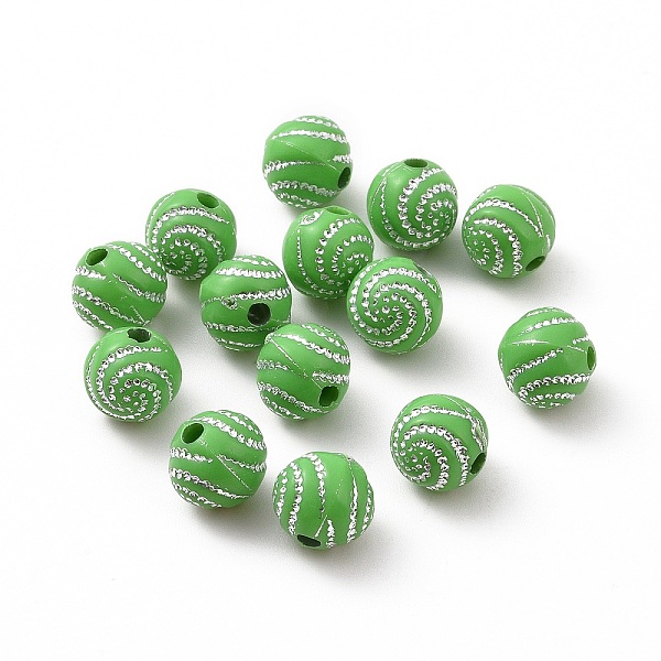 PandaHall Plating Acrylic Beads, Silver Metal Enlaced, Round with Vortex, Lime Green, 8mm, Hole: 1.8mm, about 2000pcs/500g Acrylic Round
PandaHall Plating Acrylic Beads, Silver Metal Enlaced, Round with Vortex, Lime Green, 8mm, Hole: 1.8mm, about 2000pcs/500g Acrylic Round