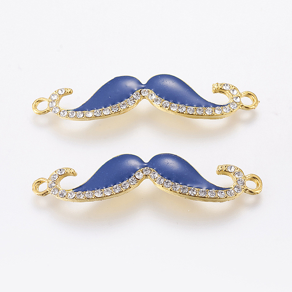 PandaHall Alloy Enamel Links, Cadmium Free & Lead Free, with Grade A Rhinestone, Moustache, Golden Metal Color, Medium Blue, 55x13x4mm, Hole...
PandaHall Alloy Enamel Links, Cadmium Free & Lead Free, with Grade A Rhinestone, Moustache, Golden Metal Color, Medium Blue, 55x13x4mm, Hole...