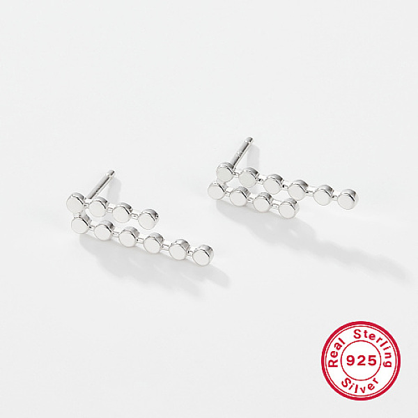 PandaHall Rhodium Plated 925 Sterling Silver Mini Dot Bar Stud Earrings, Platinum, 28x6mm Sterling Silver
PandaHall Rhodium Plated 925 Sterling Silver Mini Dot Bar Stud Earrings, Platinum, 28x6mm Sterling Silver