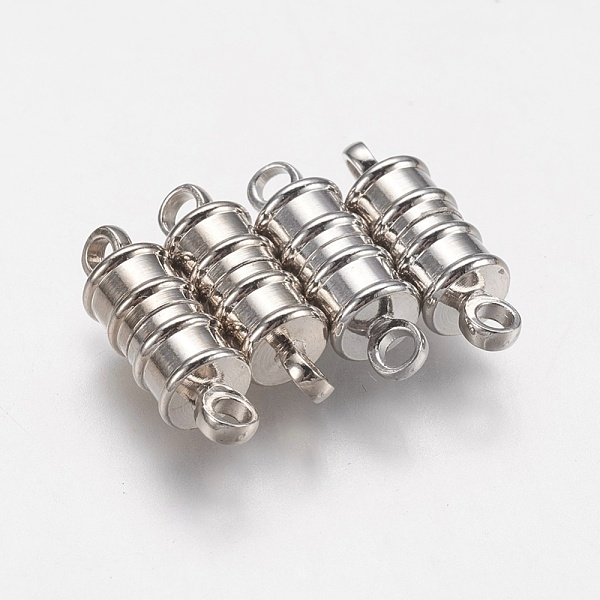 PandaHall Brass Magnetic Clasps with Loops, Nickel Free, Column, Platinum, 17x6mm, Hole: 2mm Brass Column
PandaHall Brass Magnetic Clasps with Loops, Nickel Free, Column, Platinum, 17x6mm, Hole: 2mm Brass Column