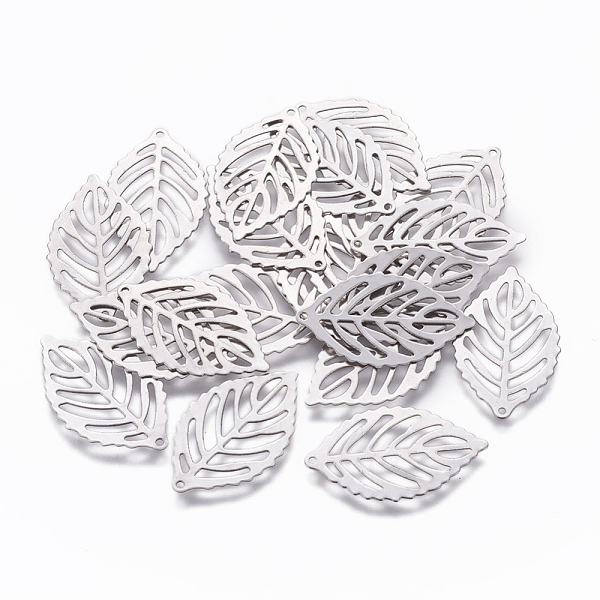 PandaHall 304 Stainless Steel Pendants, Leaf, Stainless Steel Color, 24x14x0.5mm, Hole: 0.8mm 304 Stainless Steel Leaf
PandaHall 304 Stainless Steel Pendants, Leaf, Stainless Steel Color, 24x14x0.5mm, Hole: 0.8mm 304 Stainless Steel Leaf
