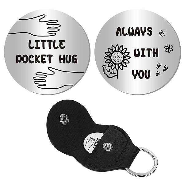PandaHall CREATCABIN Little Pocket Hug Token Palm Sunflower Long Distance Relationship Keepsake Keychain Stainless Steel Double Sided with...
PandaHall CREATCABIN Little Pocket Hug Token Palm Sunflower Long Distance Relationship Keepsake Keychain Stainless Steel Double Sided with...