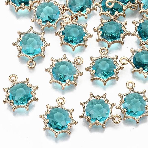 PandaHall Faceted Glass Pendants, with Eco-Friendly Alloy Findings, Cadmium Free & Nickel Free & Lead Free, Faceted, Flower, Light Gold...
PandaHall Faceted Glass Pendants, with Eco-Friendly Alloy Findings, Cadmium Free & Nickel Free & Lead Free, Faceted, Flower, Light Gold...