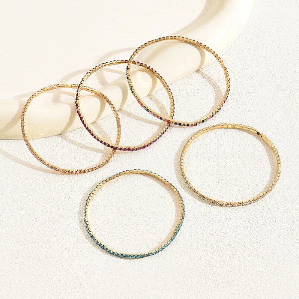 PandaHall Real 18K Gold Plated Iron Bangle, Cubic Zirconia Bangle, Mixed Color, Inner Diameter: 2~2-3/4 inch(5~7cm) Cubic Zirconia..., Multicolor
PandaHall Real 18K Gold Plated Iron Bangle, Cubic Zirconia Bangle, Mixed Color, Inner Diameter: 2~2-3/4 inch(5~7cm) Cubic Zirconia..., Multicolor