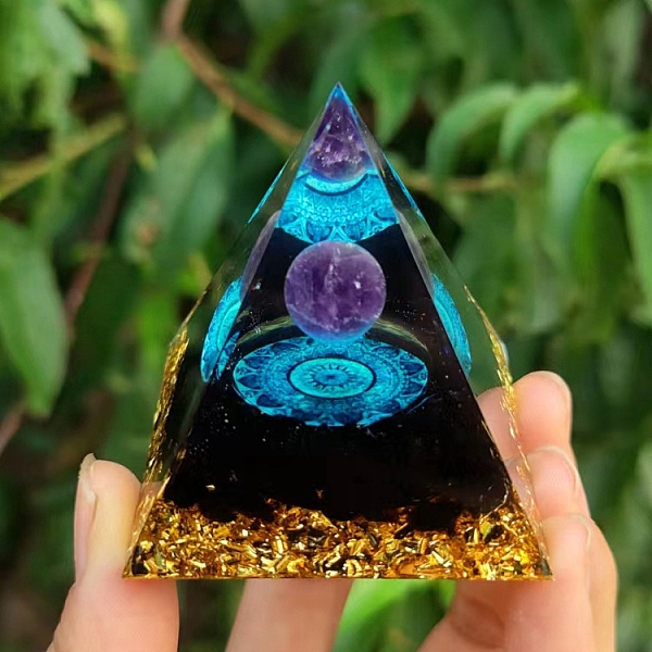 PandaHall Orgonite Pyramid Resin Energy Generators, Natural Amethyst & Obsidian Chips Inside for Home Office Desk Decoration, 50mm Amethyst...
PandaHall Orgonite Pyramid Resin Energy Generators, Natural Amethyst & Obsidian Chips Inside for Home Office Desk Decoration, 50mm Amethyst...