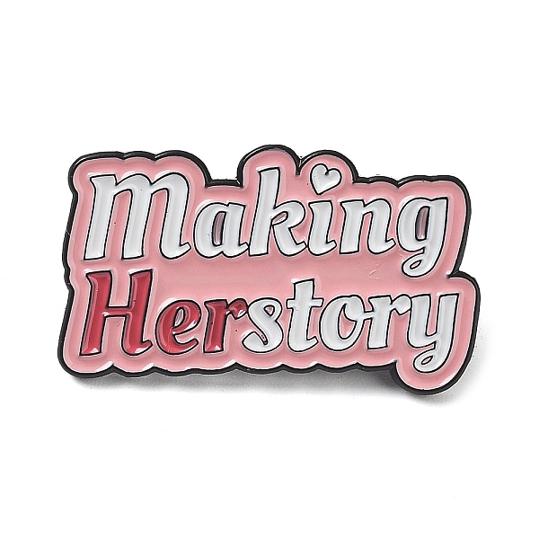PandaHall Word Making Her Story Enamel Pins, Black Alloy Brooches for Women, Pink, 17x30x2mm Alloy+Enamel Word Pink
PandaHall Word Making Her Story Enamel Pins, Black Alloy Brooches for Women, Pink, 17x30x2mm Alloy+Enamel Word Pink