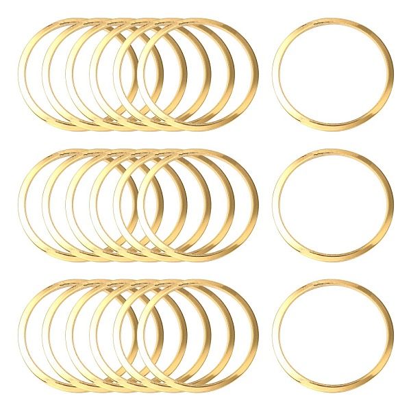 PandaHall 201 Stainless Steel Linking Rings, Ring, Real 24K Gold Plated, 25x1~1.2mm, Inner Diameter: 22mm 201 Stainless Steel Ring
PandaHall 201 Stainless Steel Linking Rings, Ring, Real 24K Gold Plated, 25x1~1.2mm, Inner Diameter: 22mm 201 Stainless Steel Ring