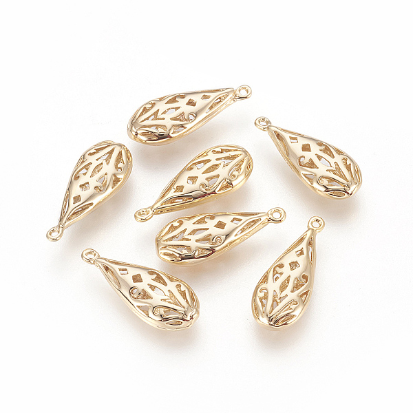 PandaHall Hollow Brass Pendants, Nickel Free, Real 18K Gold Plated, Teardrop, 19.5x8x3.5mm, Hole: 1.5mm Brass Teardrop
PandaHall Hollow Brass Pendants, Nickel Free, Real 18K Gold Plated, Teardrop, 19.5x8x3.5mm, Hole: 1.5mm Brass Teardrop