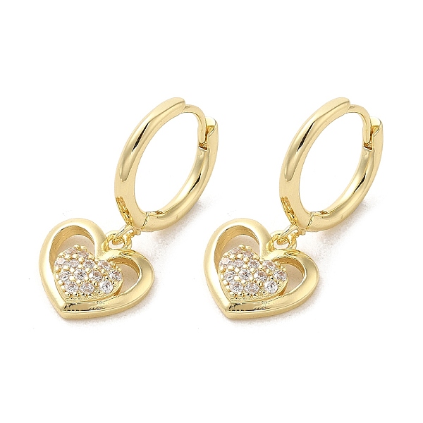 PandaHall Rack Plating Brass Micro Pave Cubic Zirconia Dangle Hoop Earrings, Heart, Golden, 24.5x11.5mm Cubic Zirconia Heart Clear
PandaHall Rack Plating Brass Micro Pave Cubic Zirconia Dangle Hoop Earrings, Heart, Golden, 24.5x11.5mm Cubic Zirconia Heart Clear
