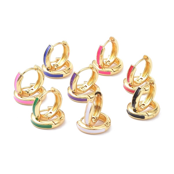PandaHall Brass Enamel Hoop Earrings, Real 18K Gold Plated, Ring, Cadmium Free & Lead Free, Mixed Color, 11x12x3mm, Pin: 1mm Brass Ring..., Multicolor
PandaHall Brass Enamel Hoop Earrings, Real 18K Gold Plated, Ring, Cadmium Free & Lead Free, Mixed Color, 11x12x3mm, Pin: 1mm Brass Ring..., Multicolor