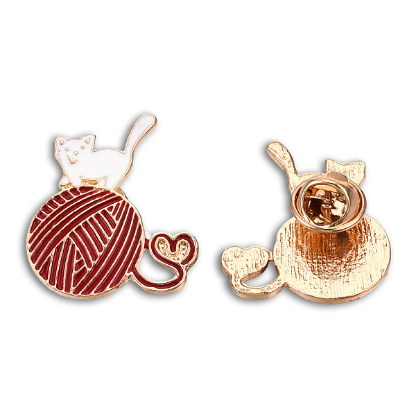 PandaHall Cat with Yarn Ball Enamel Pin, Light Gold Plated Alloy Cartoon Badge for Backpack Clothes, Nickel Free & Lead Free, Dark Red...
PandaHall Cat with Yarn Ball Enamel Pin, Light Gold Plated Alloy Cartoon Badge for Backpack Clothes, Nickel Free & Lead Free, Dark Red...