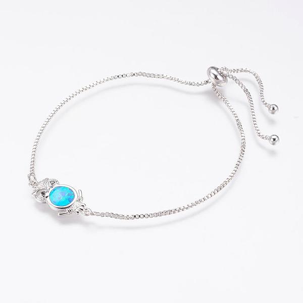 PandaHall Long-Lasting Plated Adjustable Brass Cubic Zirconia Slider Bracelets, Bolo Bracelets, with Synthetic Opal, Owl, Platinum, 9-3/8...
PandaHall Long-Lasting Plated Adjustable Brass Cubic Zirconia Slider Bracelets, Bolo Bracelets, with Synthetic Opal, Owl, Platinum, 9-3/8...