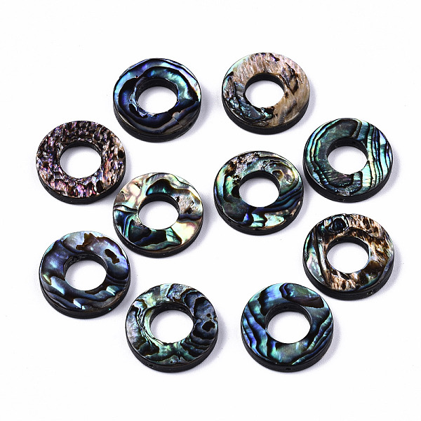 PandaHall Natural Abalone Shell/Paua Shell Beads, Donut, Colorful, 18.5x3.5mm, Hole: 1mm Paua Shell Donut
PandaHall Natural Abalone Shell/Paua Shell Beads, Donut, Colorful, 18.5x3.5mm, Hole: 1mm Paua Shell Donut