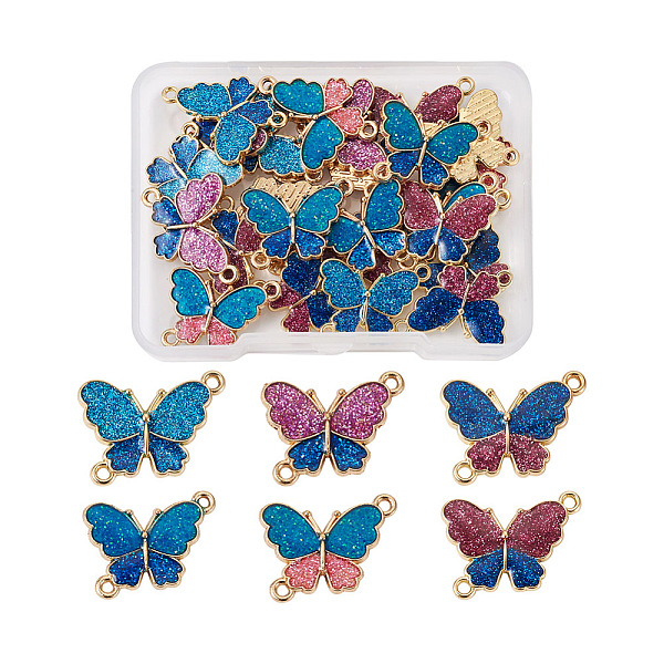 PandaHall 30Pcs 6 Styles Light Gold Plated Alloy Enamel Links/Connectors, with Glitter Powder, Two Tone, Butterfly, Mixed Color, 5pcs/style..., Multicolor
PandaHall 30Pcs 6 Styles Light Gold Plated Alloy Enamel Links/Connectors, with Glitter Powder, Two Tone, Butterfly, Mixed Color, 5pcs/style..., Multicolor