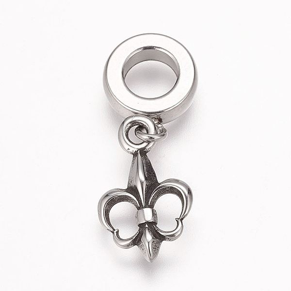 PandaHall 304 Stainless Steel European Dangle Charms, Large Hole Pendants, Fleur De Lis, Antique Silver, 26mm, Hole: 5mm, Pendant: 16x10x3mm...
PandaHall 304 Stainless Steel European Dangle Charms, Large Hole Pendants, Fleur De Lis, Antique Silver, 26mm, Hole: 5mm, Pendant: 16x10x3mm...