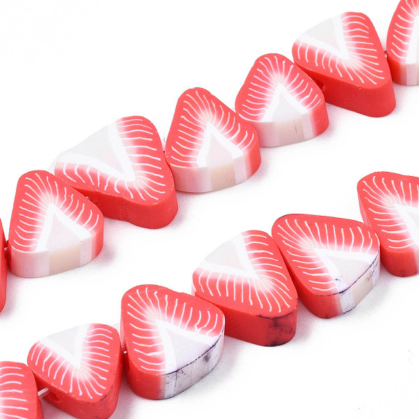 PandaHall Handmade Polymer Clay Bead Strands, Strawberry Slice, Red, 9~12x9~12x4~4.5mm, Hole: 1.8mm, about 35pcs/strand, 14.96 inch(38cm)...
PandaHall Handmade Polymer Clay Bead Strands, Strawberry Slice, Red, 9~12x9~12x4~4.5mm, Hole: 1.8mm, about 35pcs/strand, 14.96 inch(38cm)...