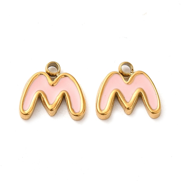 PandaHall 304 Stainless Steel Enamel Charms, Real 14K Gold Plated, Letter, Letter M, 7.5x8x1.3mm, Hole: 1.2mm Stainless Steel+Enamel Letter..., Pink
PandaHall 304 Stainless Steel Enamel Charms, Real 14K Gold Plated, Letter, Letter M, 7.5x8x1.3mm, Hole: 1.2mm Stainless Steel+Enamel Letter..., Pink