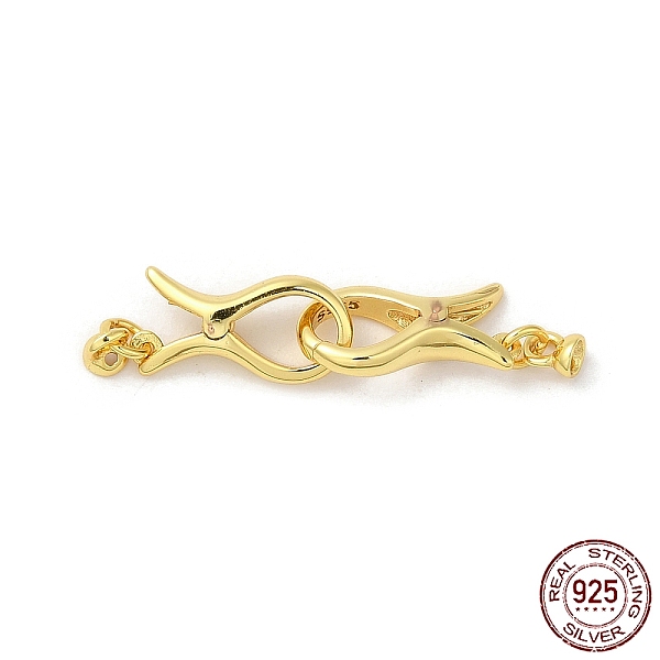PandaHall Rack Plating 925 Sterling Silver Interlocking Clasps, with 925 Stamp, Real 18K Gold Plated, 12.5x6x3mm, Hole: 1.5mm Sterling...
PandaHall Rack Plating 925 Sterling Silver Interlocking Clasps, with 925 Stamp, Real 18K Gold Plated, 12.5x6x3mm, Hole: 1.5mm Sterling...